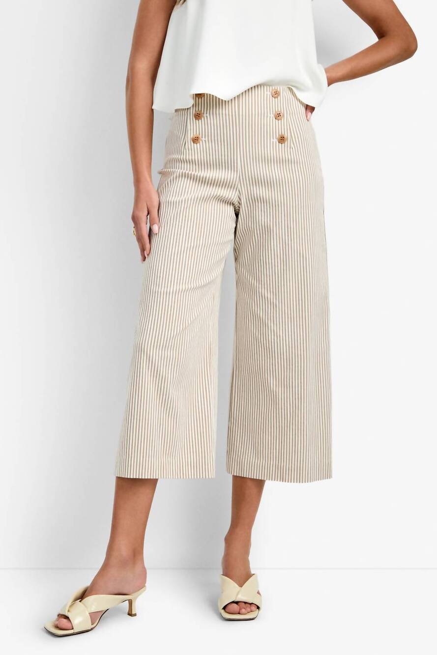 NEW TRINA TURK saltie 2 pant in beachy beige